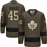 Glued Toronto Maple Leafs #45 Jonathan Bernier Green Salute to Service NHL Jersey,baseball caps,new era cap wholesale,wholesale hats